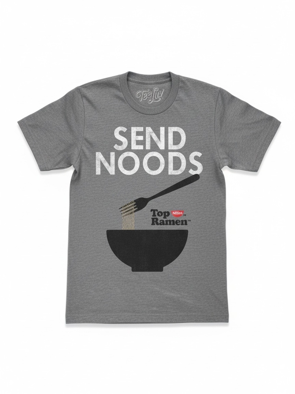 Tee Luv Send Noods Graphic T-Shirt in Gray - NWT sz L